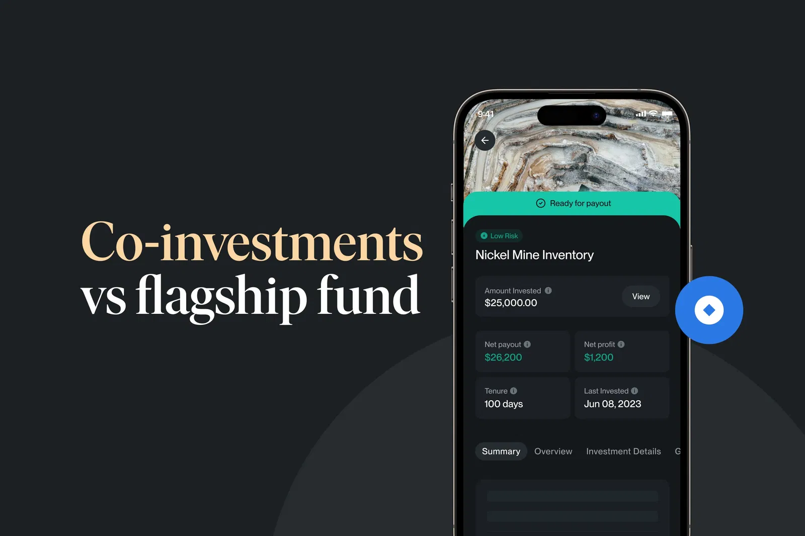 How are co-investments different from the flagship fund?